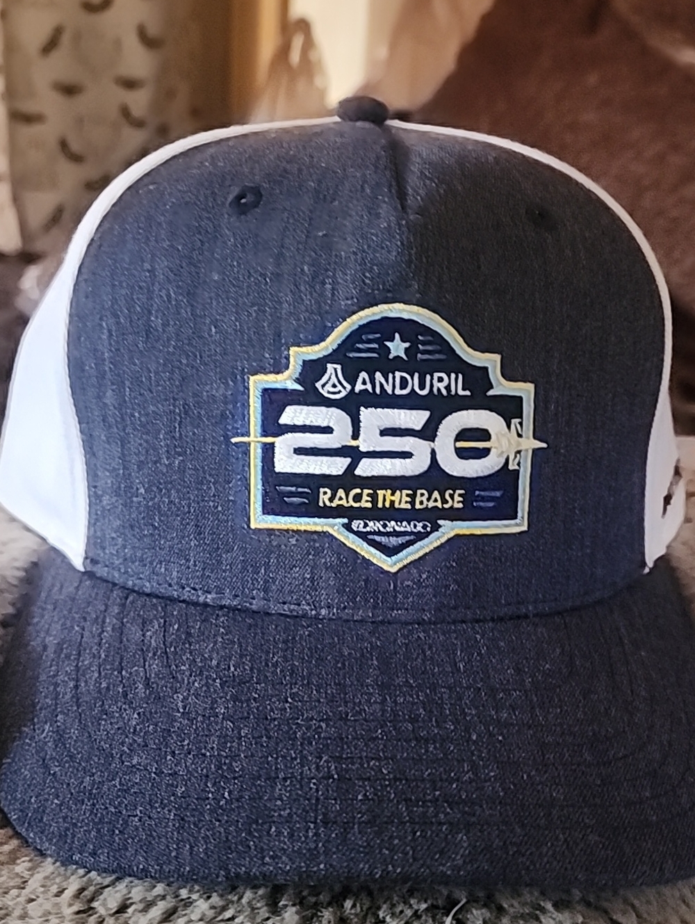 Nascar Navy, White & Black Patch Cap